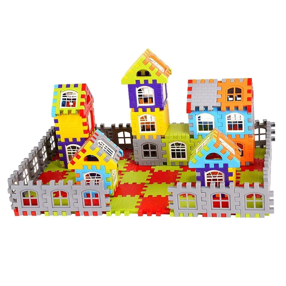cartoon character gift wrap (28) house building blocks