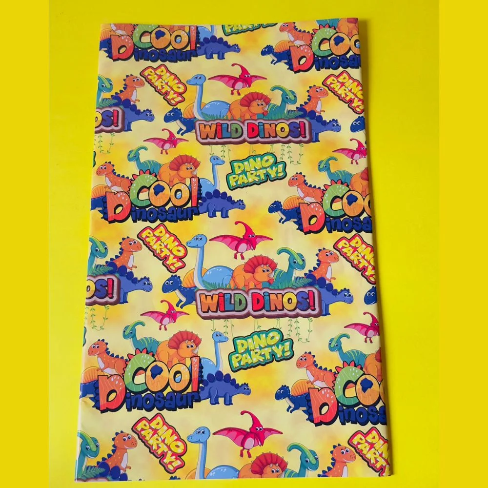 Dinosaur Theme Gift Wrapping paper 10 pc pack (69x48cm) - Image 2