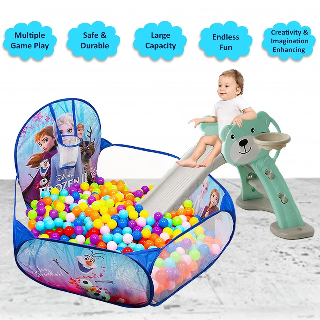 Disney Frozen 2 Theme Activity Ball Pool with Multicolor Balls (50balls) - Image 3