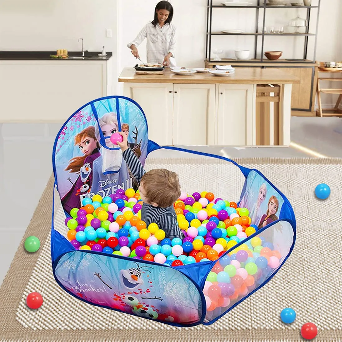 Disney Frozen 2 Theme Activity Ball Pool with Multicolor Balls (50balls) - Image 4