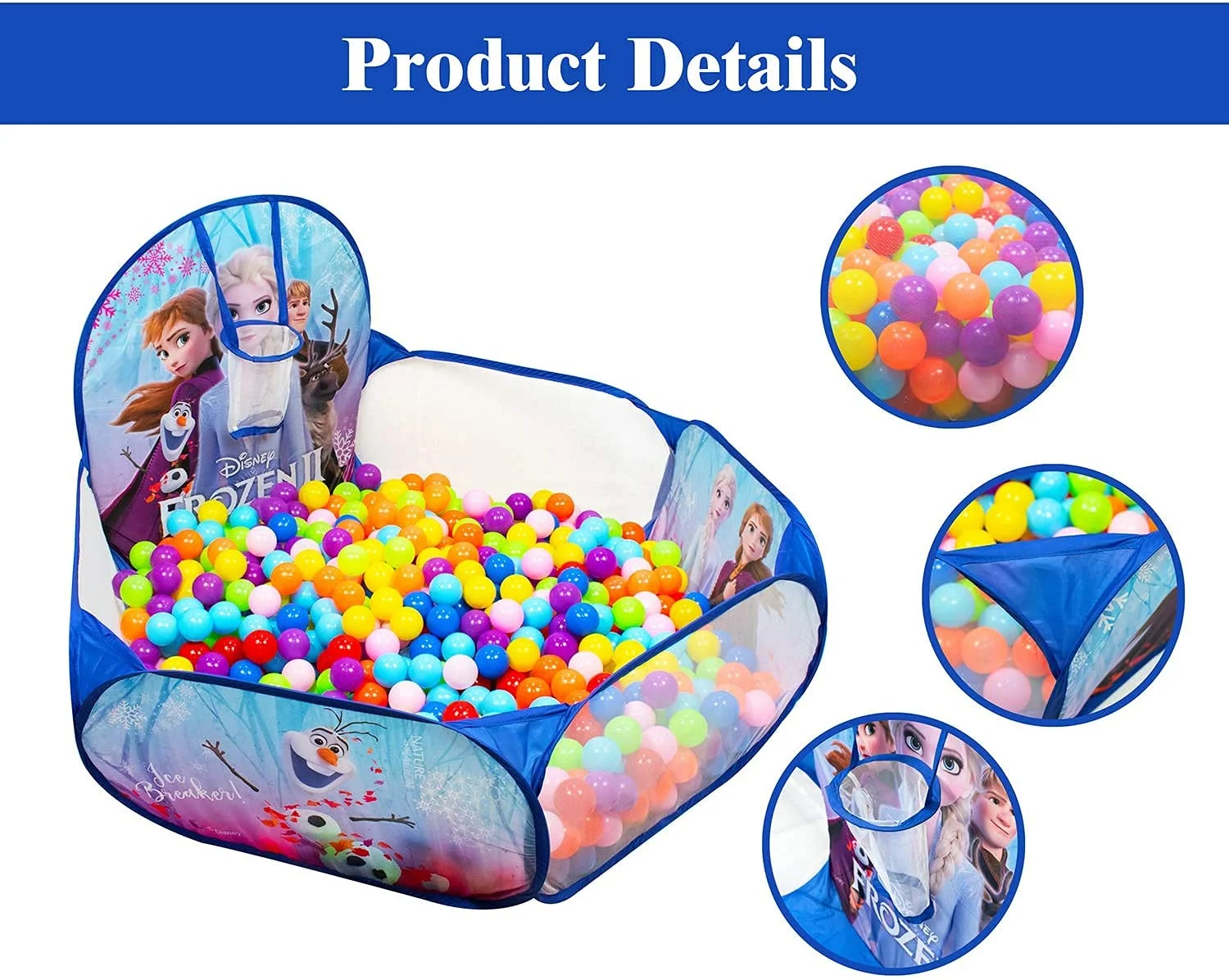 Disney Frozen 2 Theme Activity Ball Pool with Multicolor Balls (50balls) - Image 5