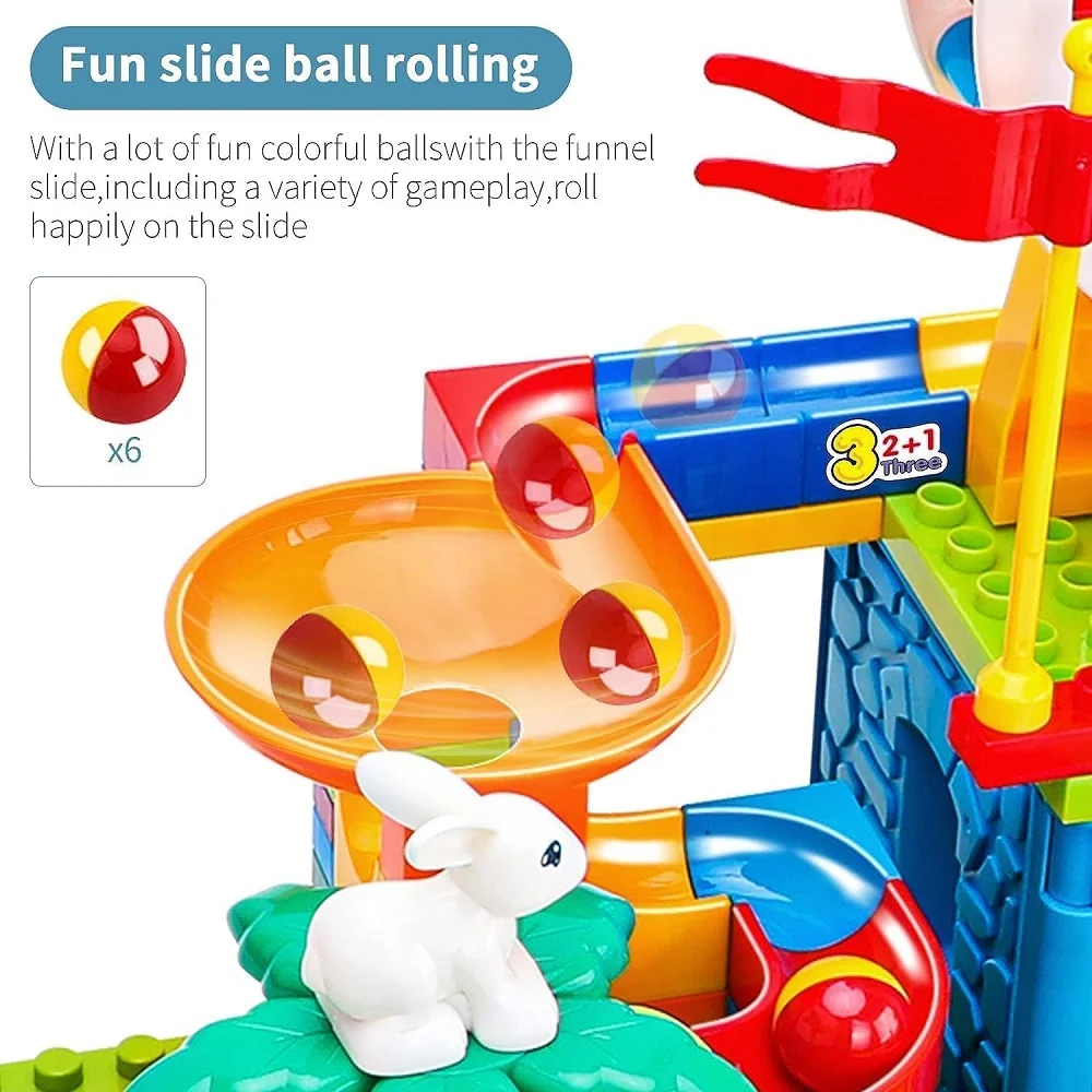 Marble Run Slide Building Blocks With Ferris Wheel - Image 2