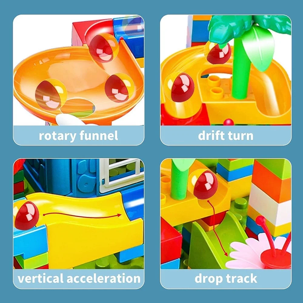 Marble Run Slide Building Blocks With Ferris Wheel - Image 5