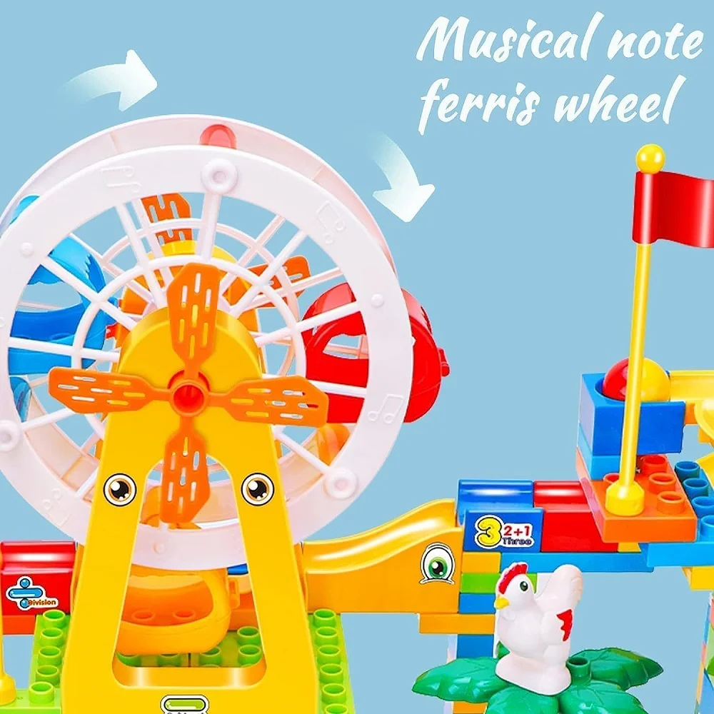 Marble Run Slide Building Blocks With Ferris Wheel - Image 3