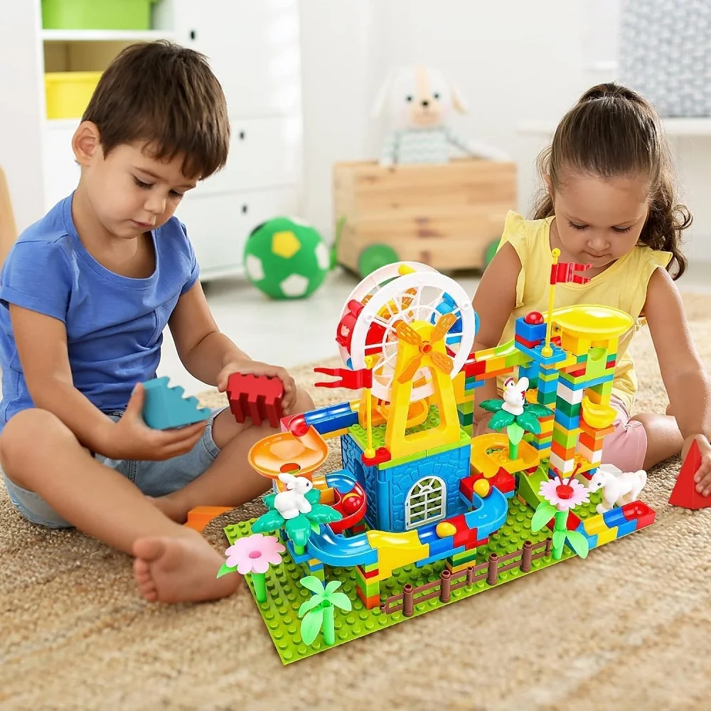 Marble Run Slide Building Blocks With Ferris Wheel - Image 7