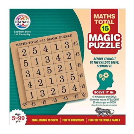 Ratna's Magic Puzzle Maths Total 15: Square Numeric Challenge for Kids and Adults!