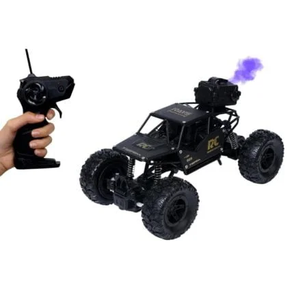 Unleash Adventure with our High-Speed RC Rock Crawler - Mist Spray, Lights, and Off-Road Thrills for Kids!