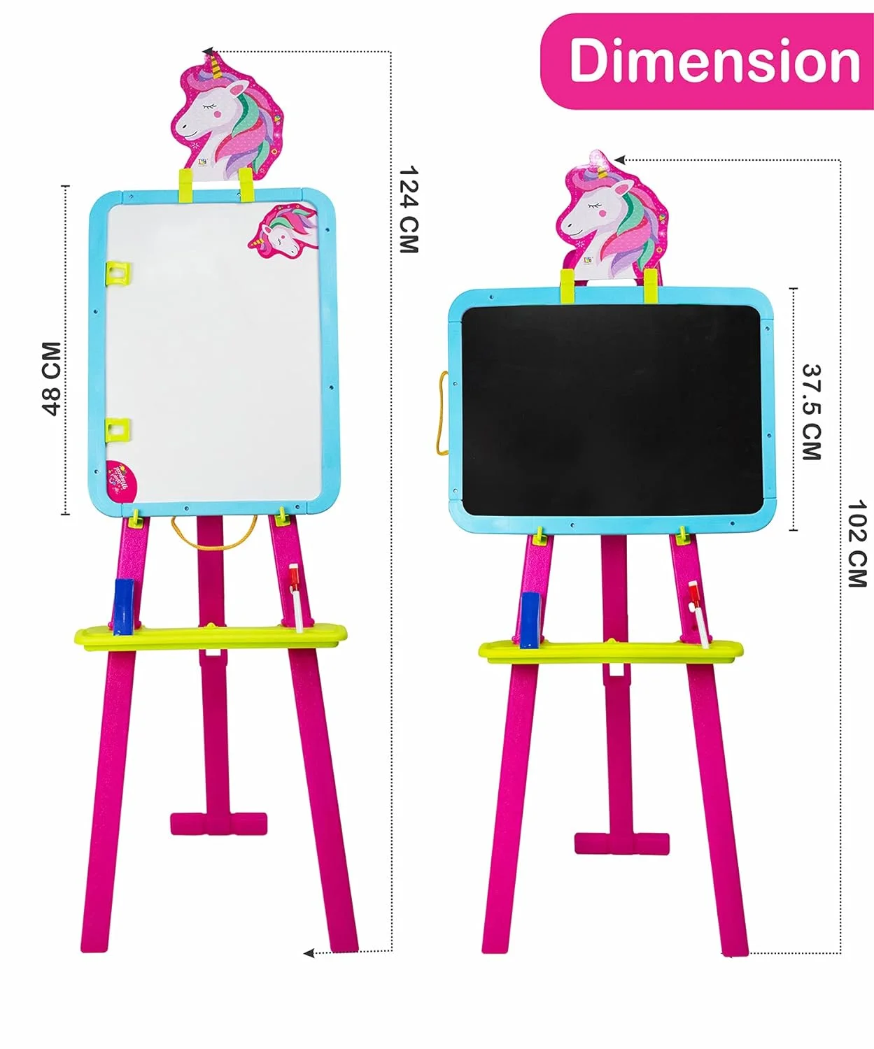 Unicorn 8 in 1 Two way Easel Board with Stand - Image 6