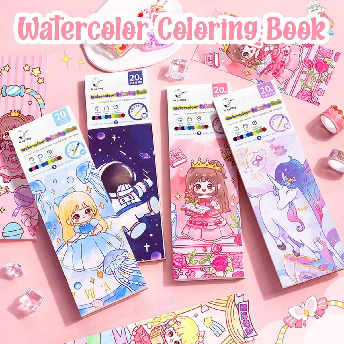 Princess Theme 2 in 1 Magic Water color Drawing Book - Image 5