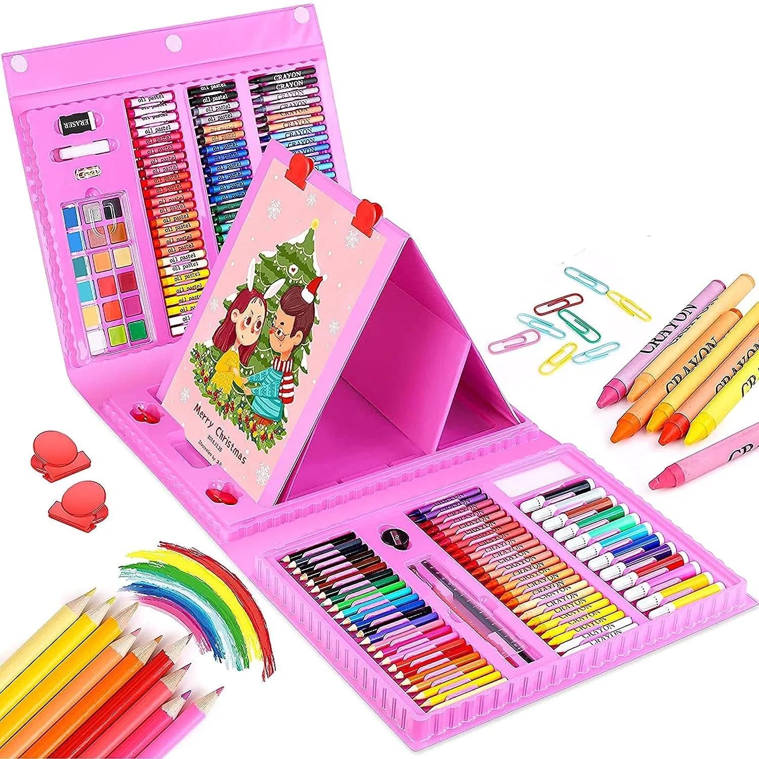 2088 pcs kids drawing colouring kit Deluxe Art Drawing Set for Kids: 208 Pieces of Creative Fun