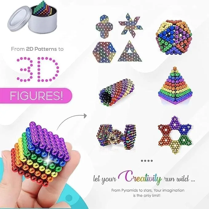 216pc Shape Learning Magnetic Balls: Build, Learn & Create (Age 6+) - Image 3