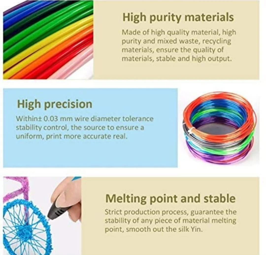 10 Pcs PLA Wires Filament Refills for 3D Printing Pen and 3D Printer - Image 3