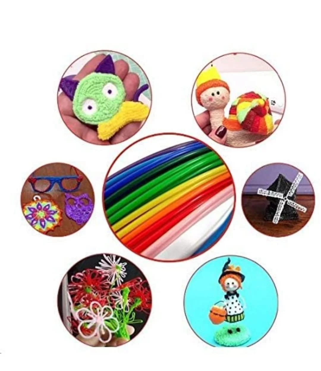 10 Pcs PLA Wires Filament Refills for 3D Printing Pen and 3D Printer - Image 4