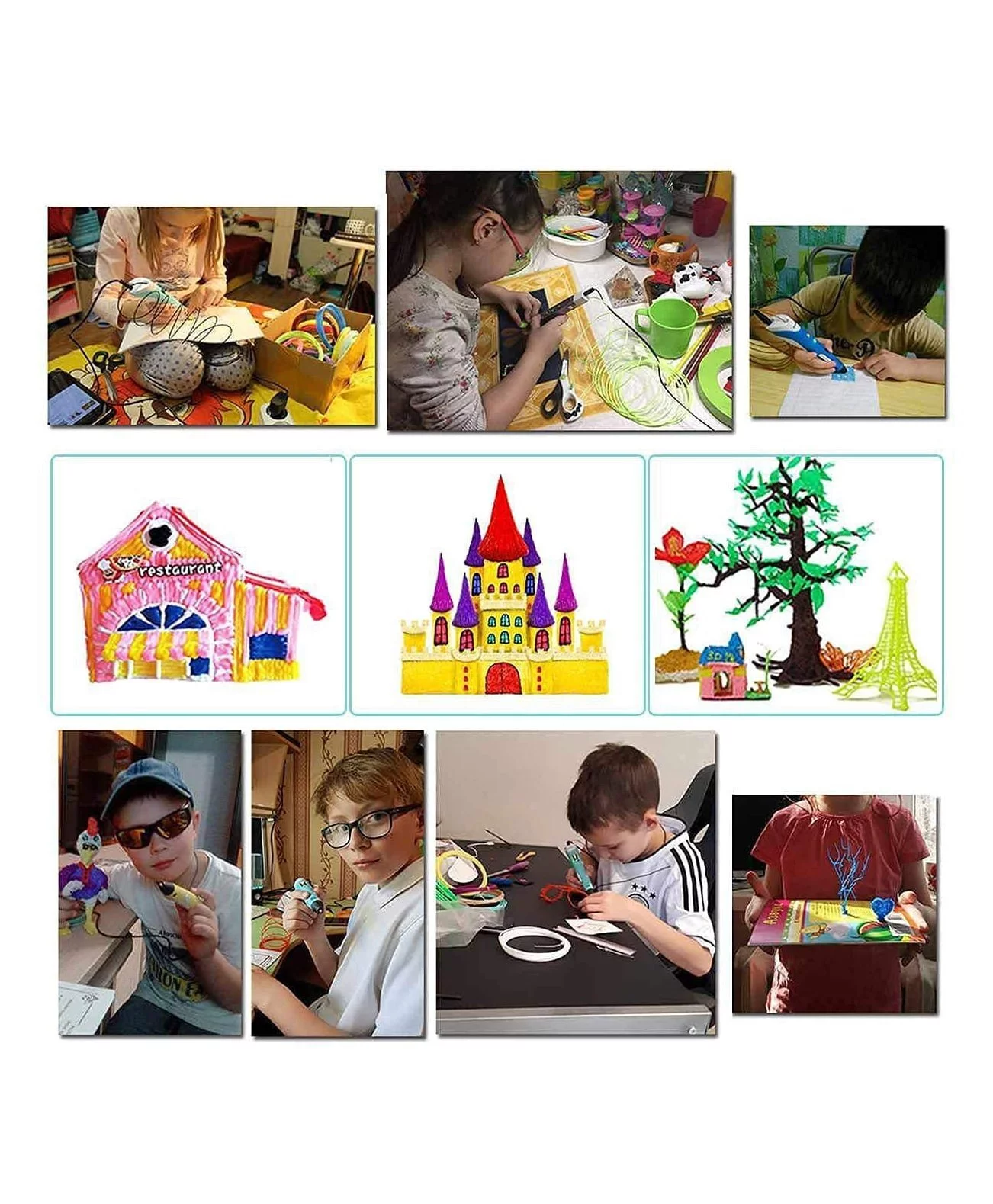 10 Pcs PLA Wires Filament Refills for 3D Printing Pen and 3D Printer - Image 9