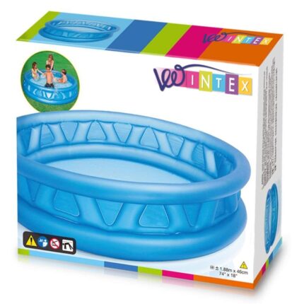Cool Summer Fun for Kids! Intex 6-Person Round Kiddie Pool (Blue) at Lowest Price