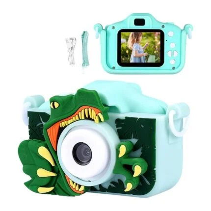Kids Camera Toys with Dinosaur Silicone Cover | Digital Mini Camera for Ages 3-12