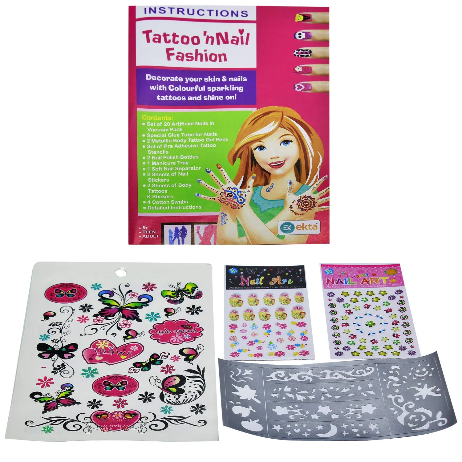 Ekta Tatto n Nail Fashion Kit - Image 2