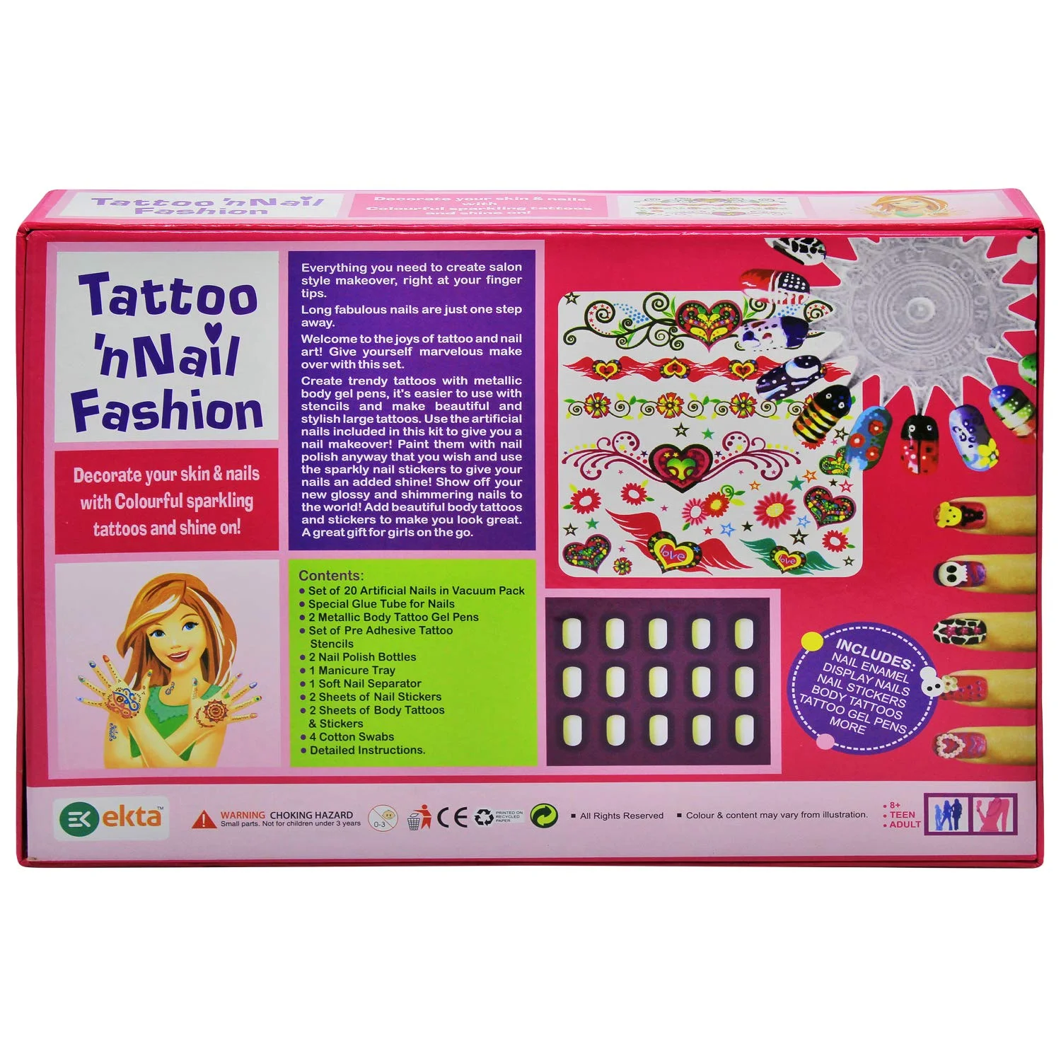 Ekta Tatto n Nail Fashion Kit - Image 4