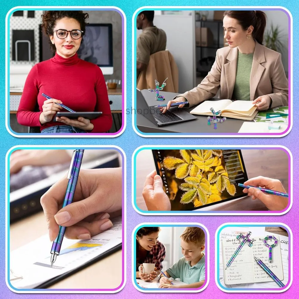 3-in-1 Magnetic Fidget Pen: Stylus, Pen & Stress Reliever - Image 8