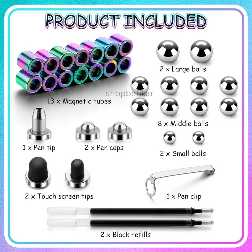 3-in-1 Magnetic Fidget Pen: Stylus, Pen & Stress Reliever - Image 3