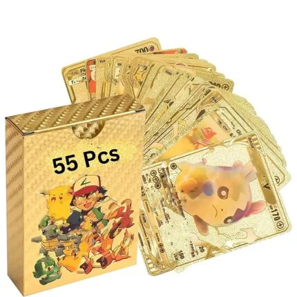 Shopbefikar Golden Foil Playing Cards (55 pcs) | V Series, Vmax, GX, Rare & Mystery Card