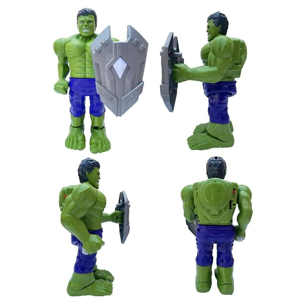 Hulk Walking Toy with Lights, Sounds, and Projection (9.5 inch) - Image 2