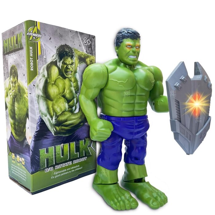Hulk Superhero Walking Toy with Shield (9.5 inch)