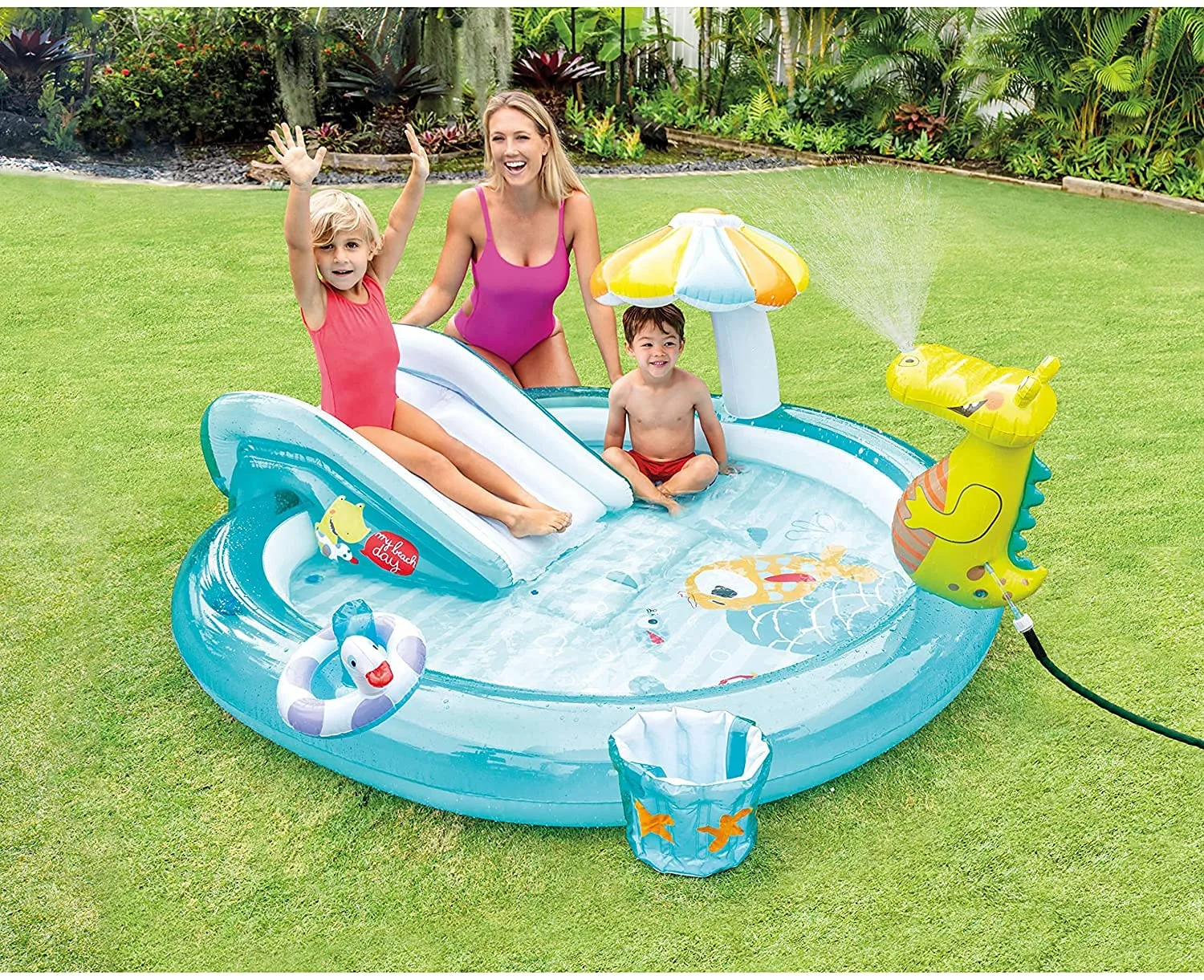 Intex Gator Play Center Inflatable Pool (79"x67"x33", Electric Pump) - Image 2