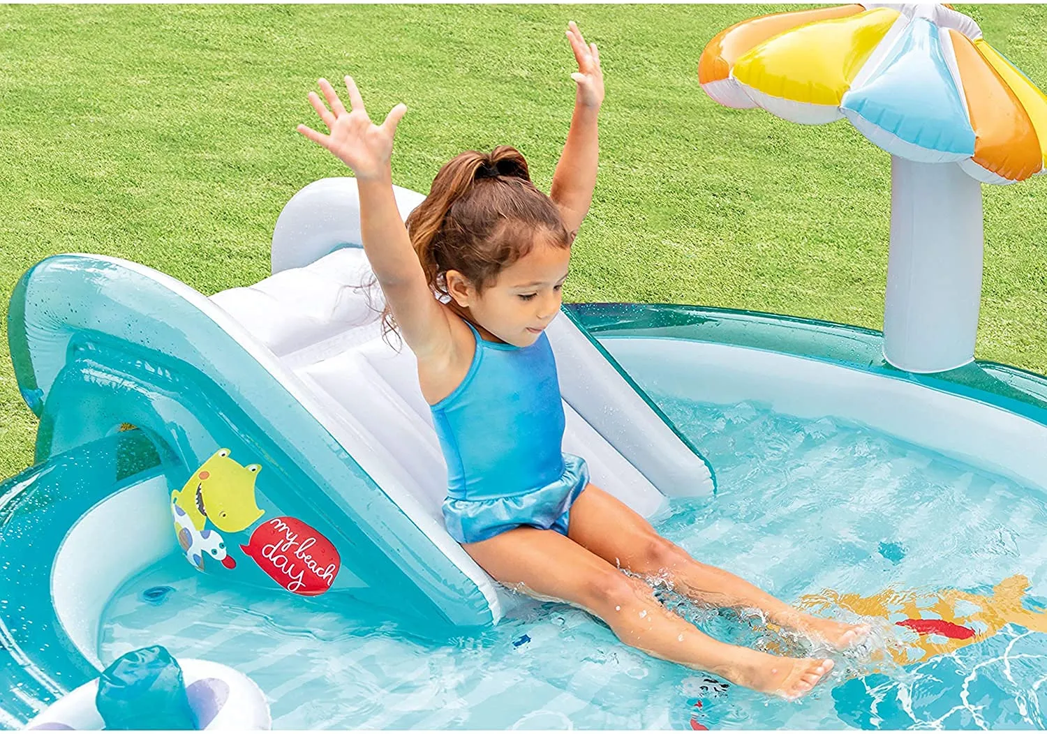 Intex Gator Play Center Inflatable Pool (79"x67"x33", Electric Pump) - Image 4