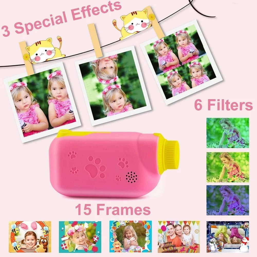 Kids Digital Video Camera – 1080P Rechargeable Toy Camera with Games, Photos & Video for Kids (3–9 Years) - Image 3