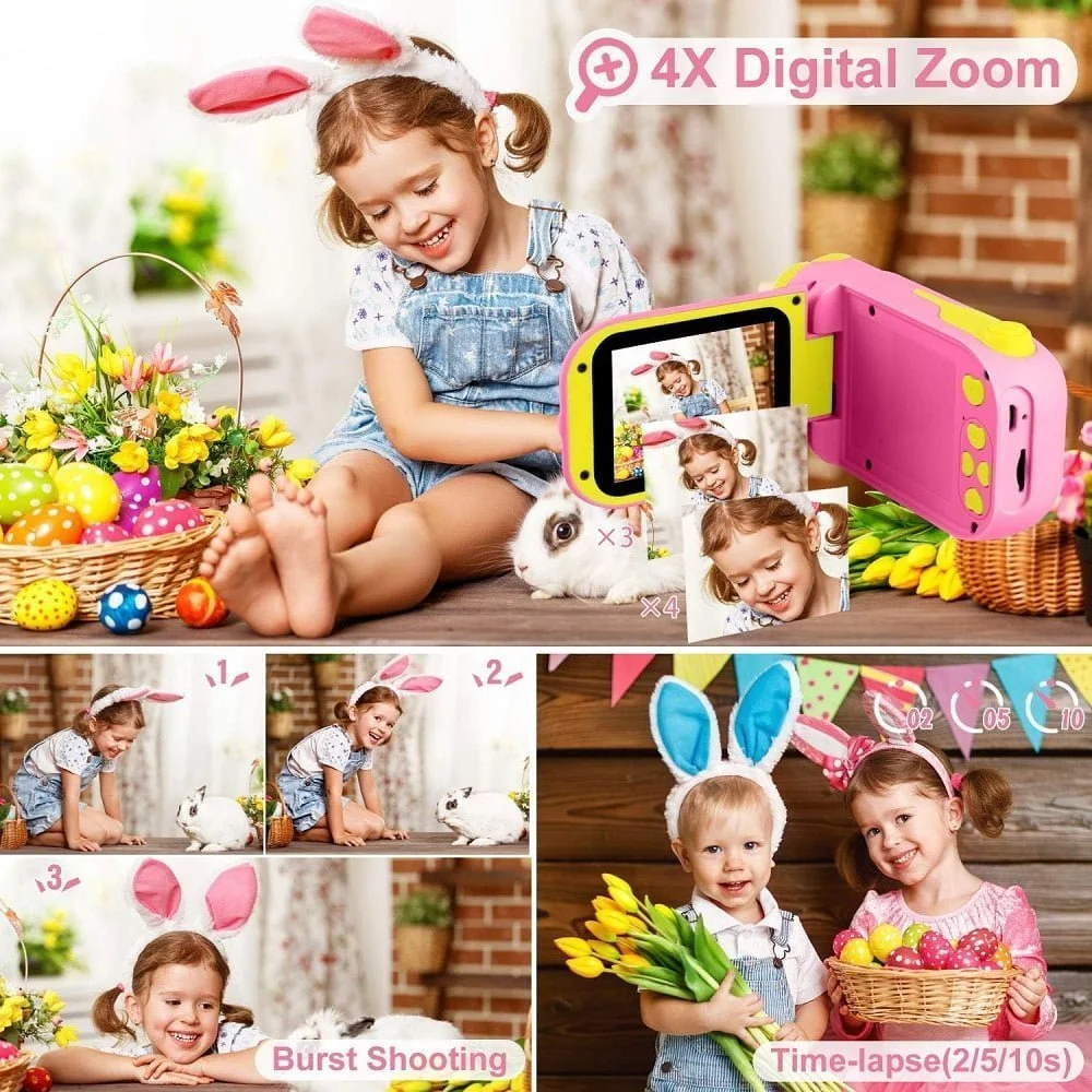 Kids Digital Video Camera – 1080P Rechargeable Toy Camera with Games, Photos & Video for Kids (3–9 Years) - Image 4