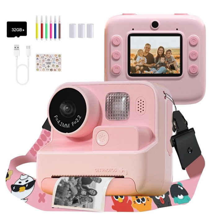 Shopbefikar Kids Instant Print Camera: Print Memories in Seconds, No Ink Needed! (Ages 3-12)