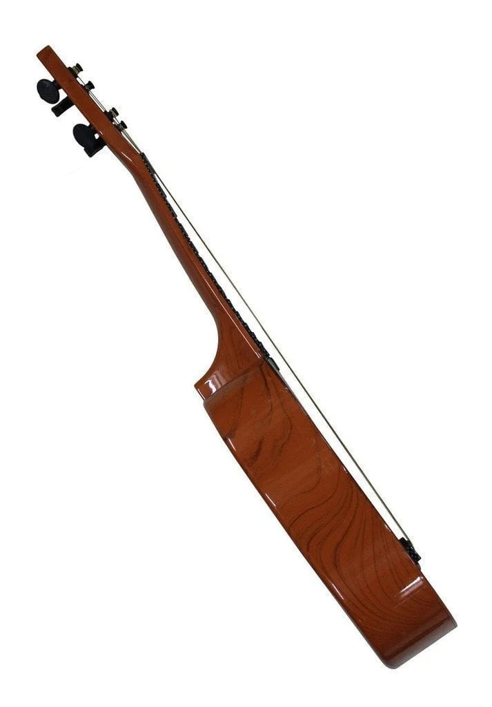 Wooden-Look Plastic Guitar Toy for Kids (4-String, Brown) - Image 4