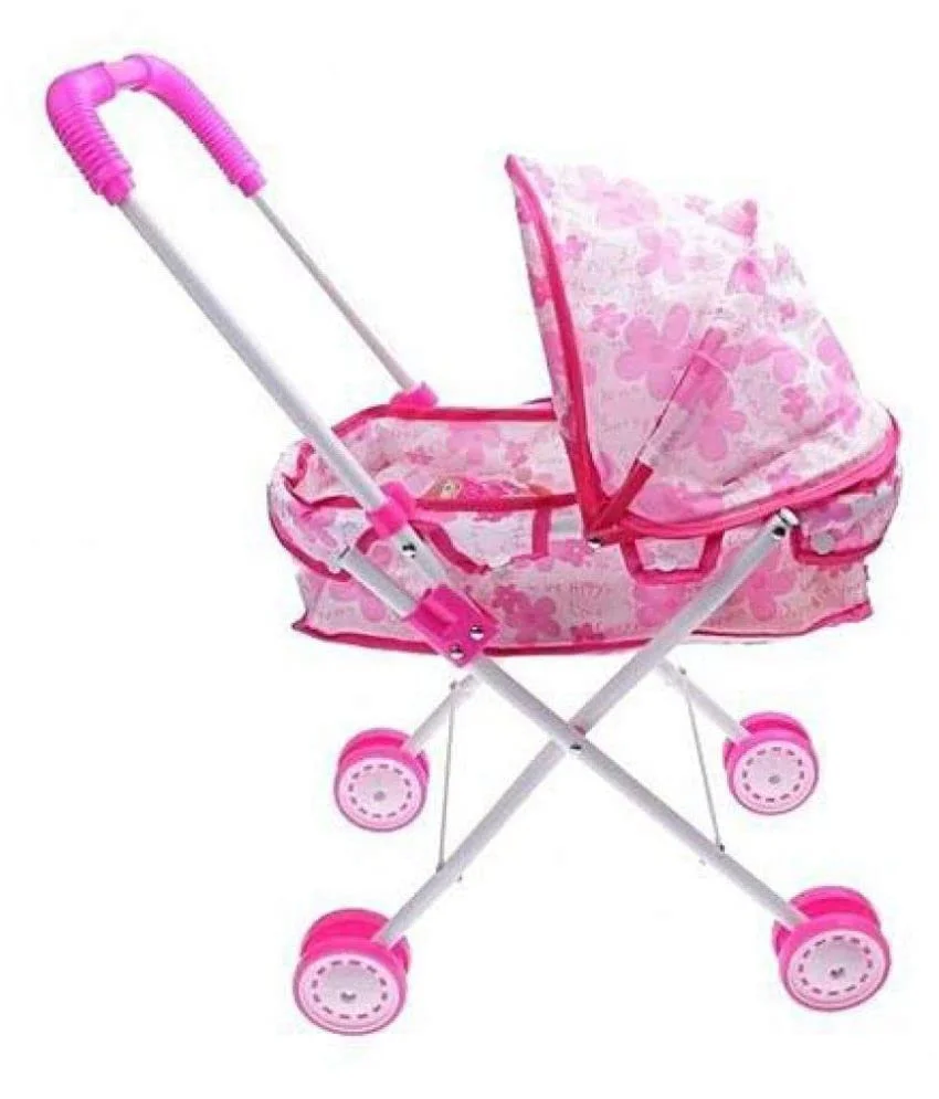 Foldable Baby Doll Stroller for Toddlers' Imaginative Play - Image 3