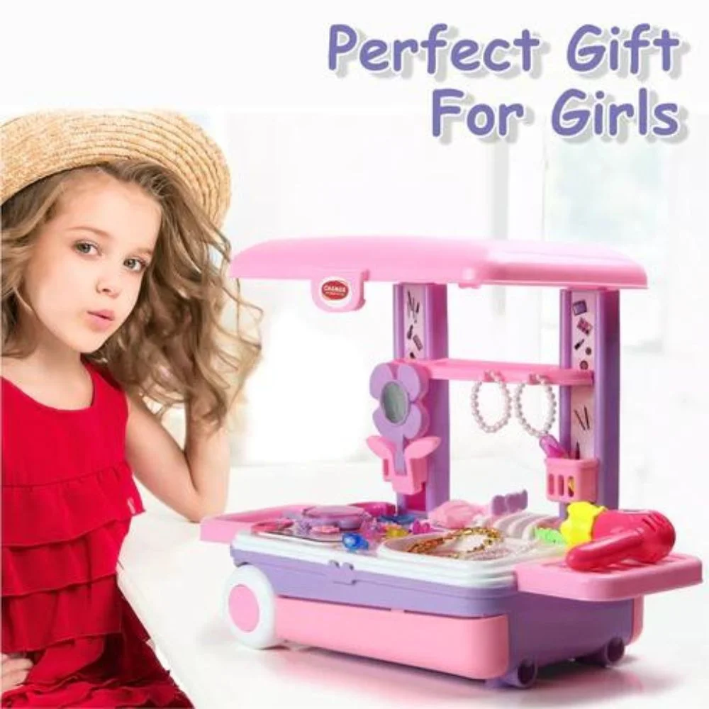 Beauty Set Trolley for Girls For Pretend Makeup - BIS-Approved - Image 10