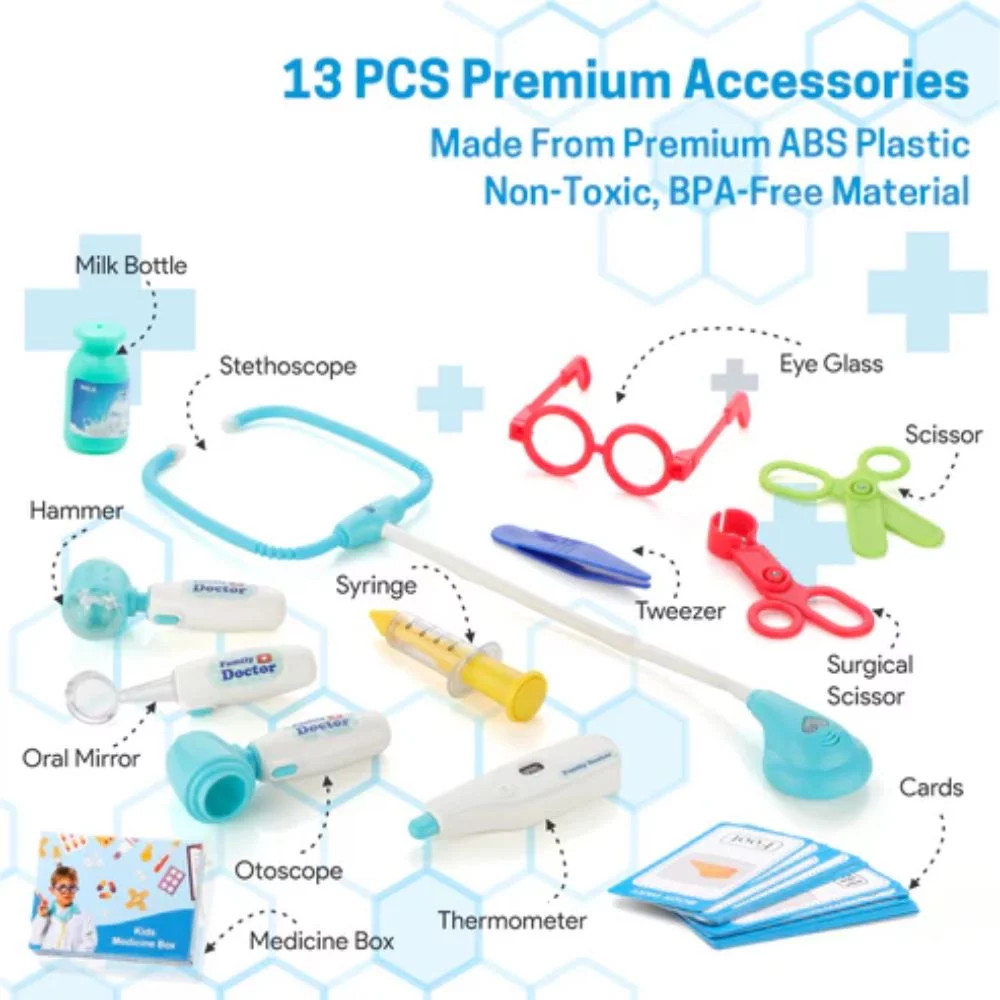 Premium Doctor Set Trolley with LED Light Instruments - Image 4