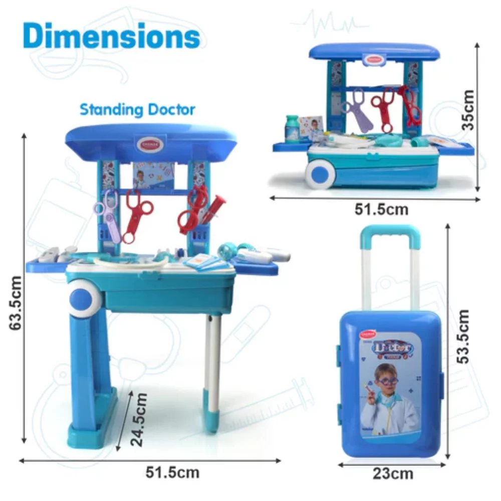 Premium Doctor Set Trolley with LED Light Instruments - Image 8