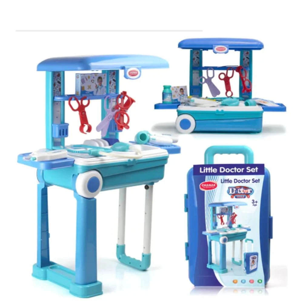 pretend play doctor set trolley set Pretend Play Doctor Fun! Chanak Premium Doctor Set Trolley with LED Lights (BIS Approved)