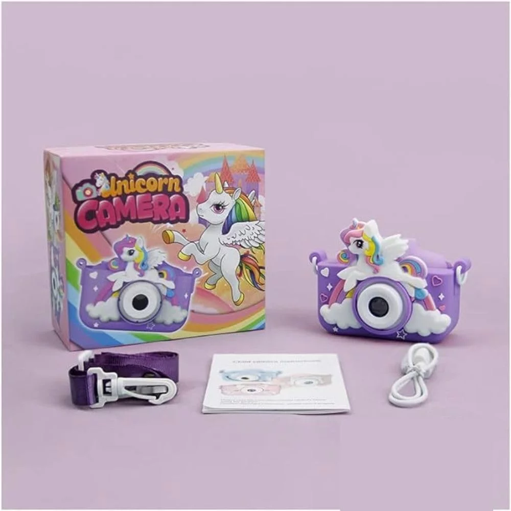 Digital Camera For Kids With Purple Unicorn Silicone Cover - Image 8