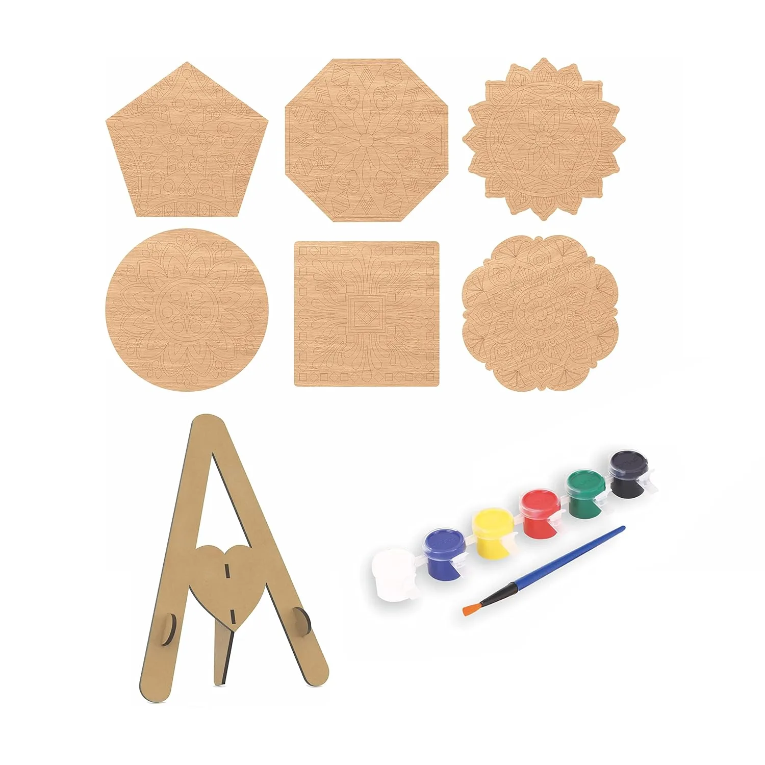RATNA'S Wooden Mandala Art The Coloring Kit - Image 3
