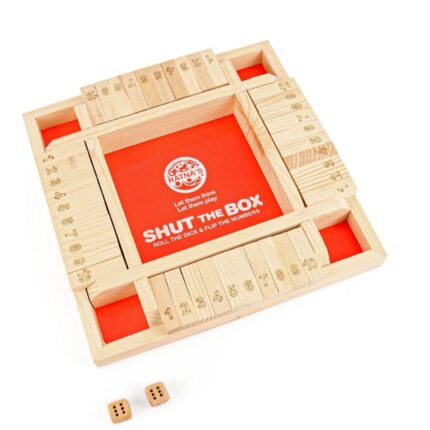 Ratnas Shut the Box - Wooden Dice Game for Endless Fun and Learning