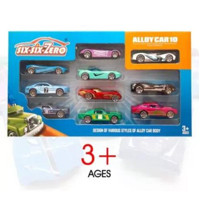 six six zero metal diecast racing car set of 10 for kids