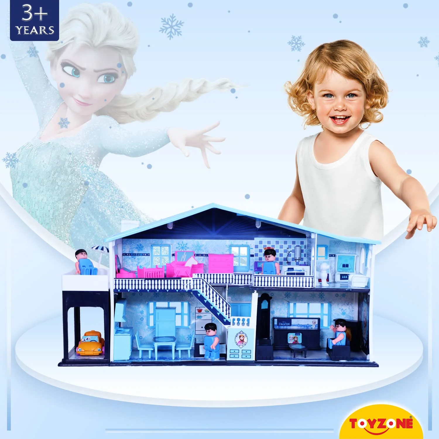 Frozen Party Home Dollhouse (50 pcs) | Ages 3+ - Image 2
