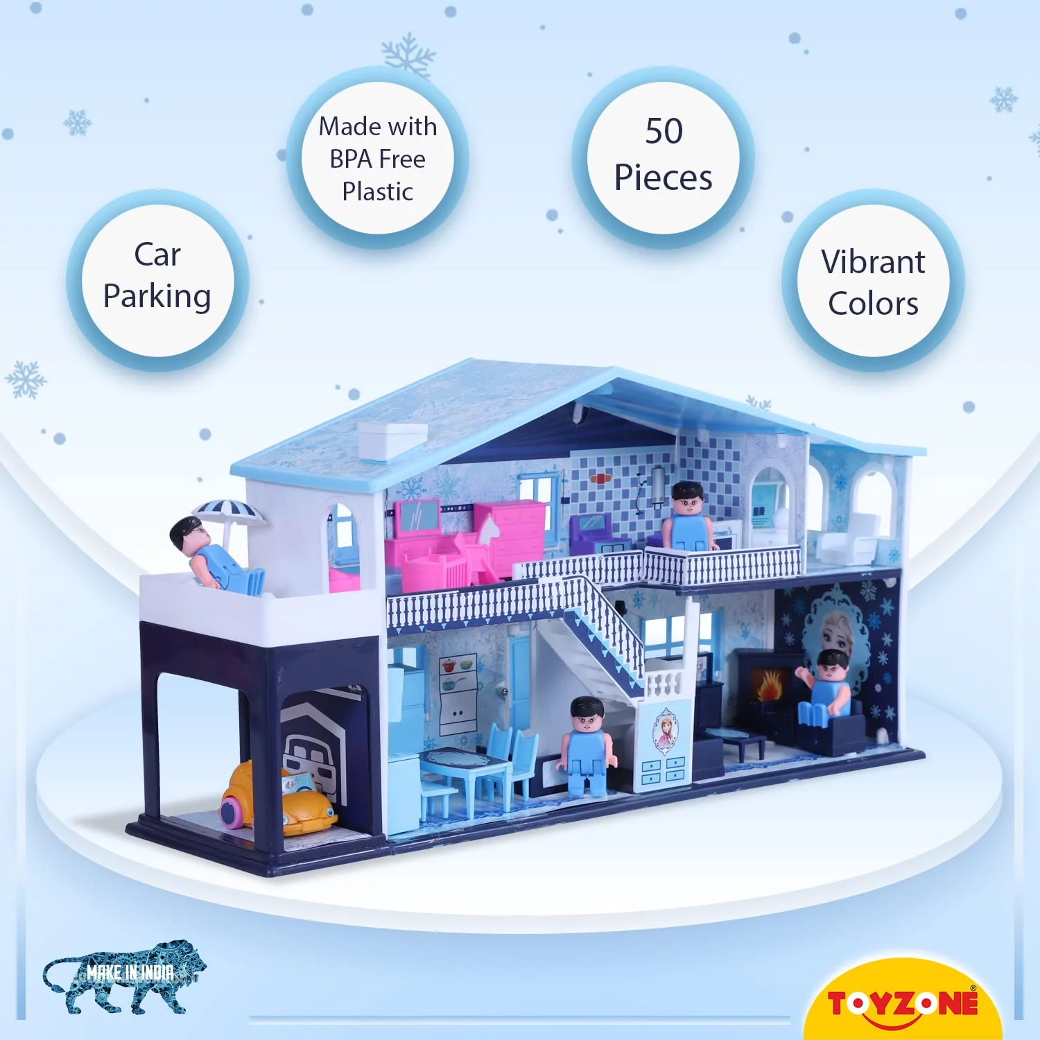 Frozen Party Home Dollhouse (50 pcs) | Ages 3+ - Image 3