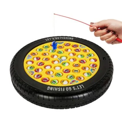 Go Fishing Game Board Playset for Kids with Flashing Lights & 6
