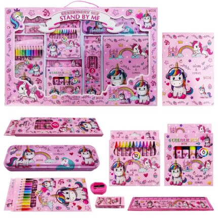 Shopbefikar Unicorn Stationery Set (41 pcs) for Girls | School Supplies, Return Gift