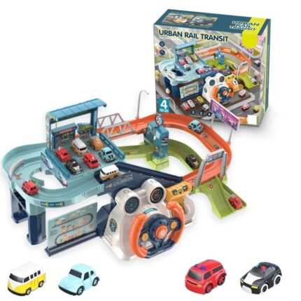 Elevate Playtime with 4 Car Adventure Race Track: Multifunctional, Electric and Manual Marvels, Cognitive Development