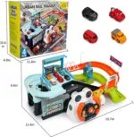 Urban Rail Transit 4 Car Adventure Race Track with Simulating Steering Wheel (Age 4+) - Image 7