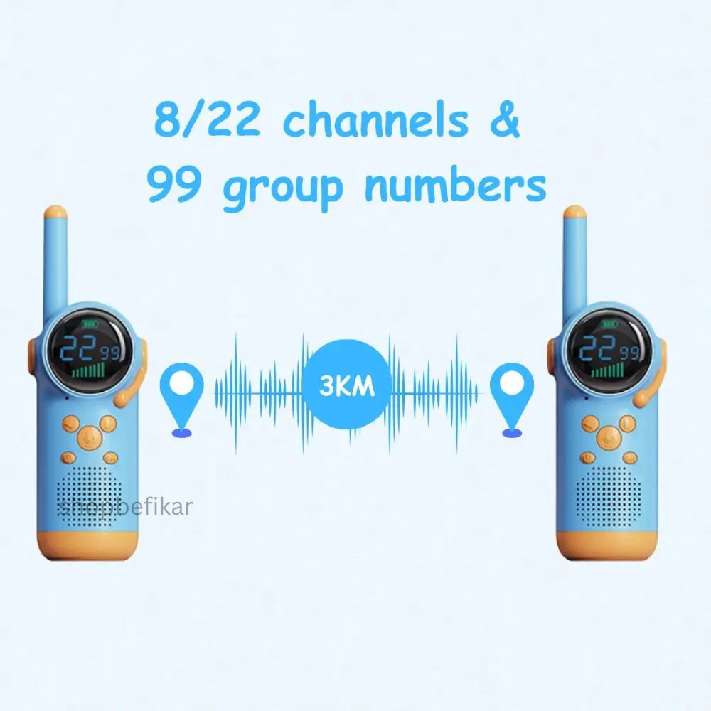 Kids Long Range Walkie Talkie | 3KM Range | 22 Channels | Built-in Torch | Ages 5+ - Image 5
