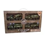 Military Toy Vehicle Set with Open Doors for Kids